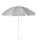 Local Beach Brush Stripe Beach Umbrella Black