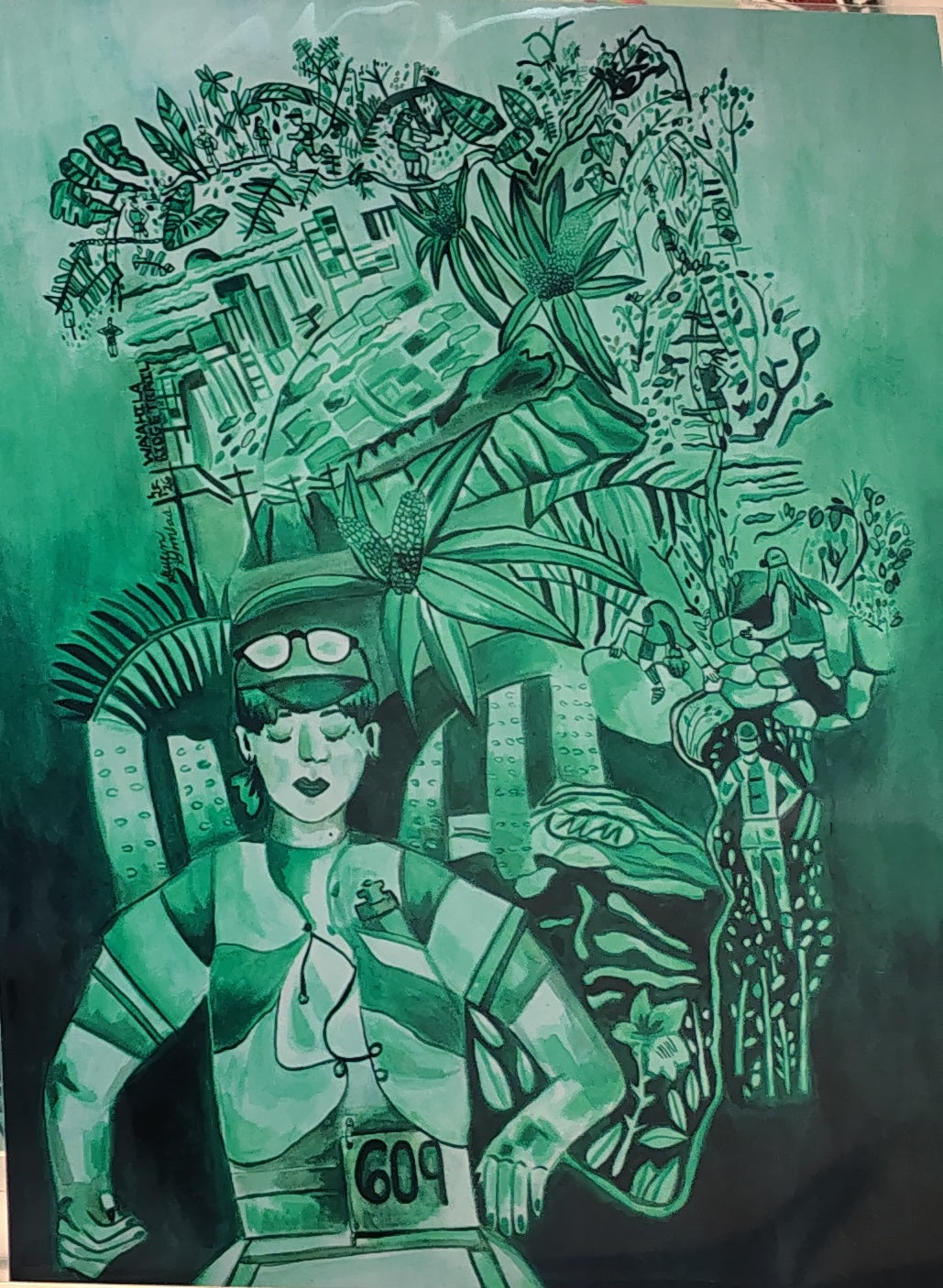 L.Gombas ART Wa'ahila Ridge Trail (green) 8×10